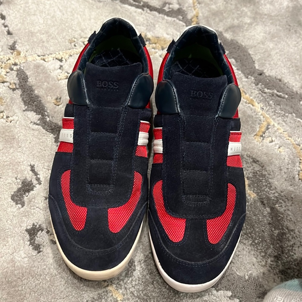 Almost new, hugo boss blue and red sneakers